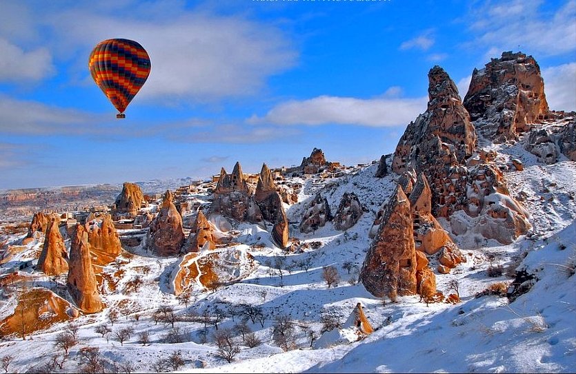 ÇETİN KIŞ KAPADOKYA BALONLARINI SÖNDÜRDÜ